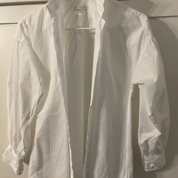 Ann Mashburn White Poplin Size Small - Picture 3 of 7